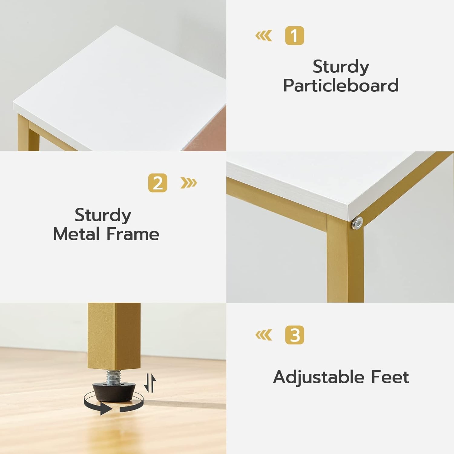 HOOBRO 47.2″ Console Table Sofa Table w/ Shelf Home Decor Entryway Table White