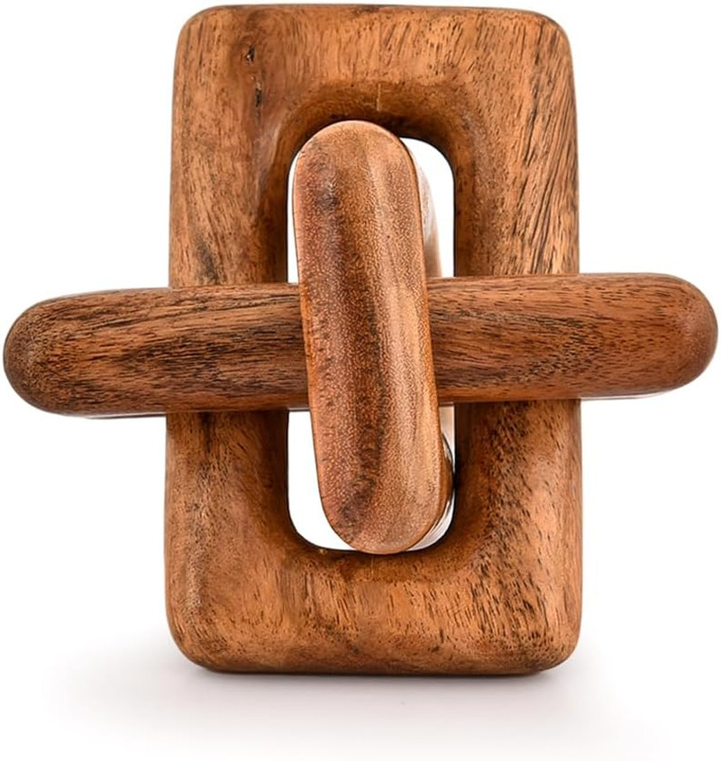 Coffee Tables 3 Link Wooden Knot Decorative Living Room Decor Unique Appearance