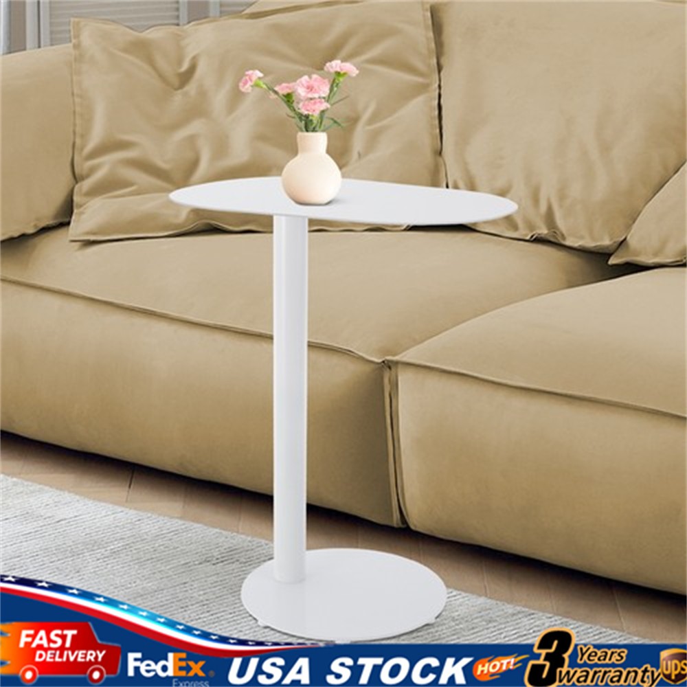 63cm C-Shaped Metal End Table Living Room Side Table Laptop Stand Coffee Table