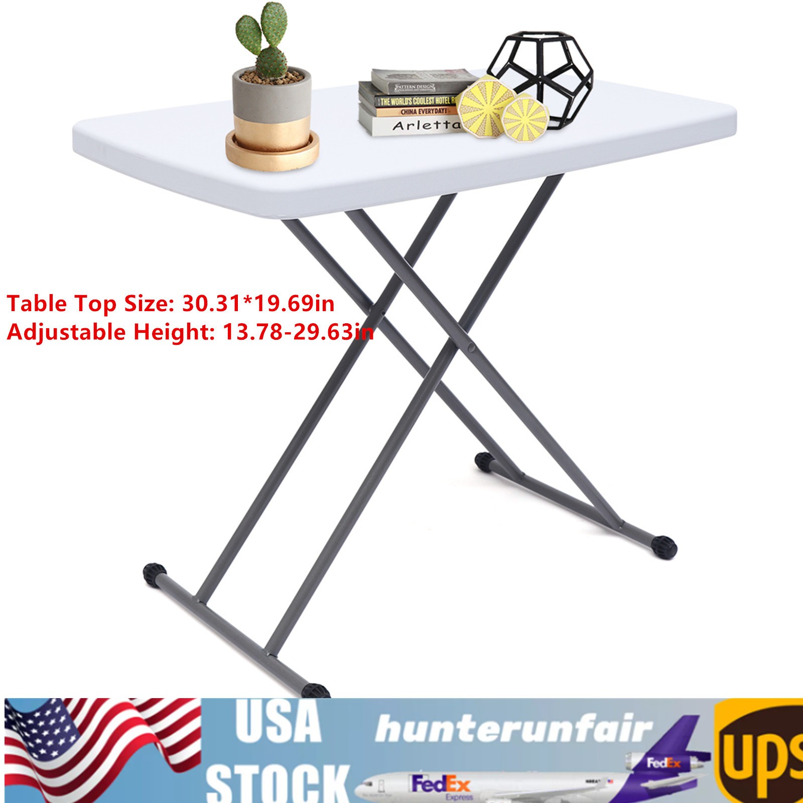 Portable Indoor Outdoor Folding Table Picnic Adjustable Height Camping Table