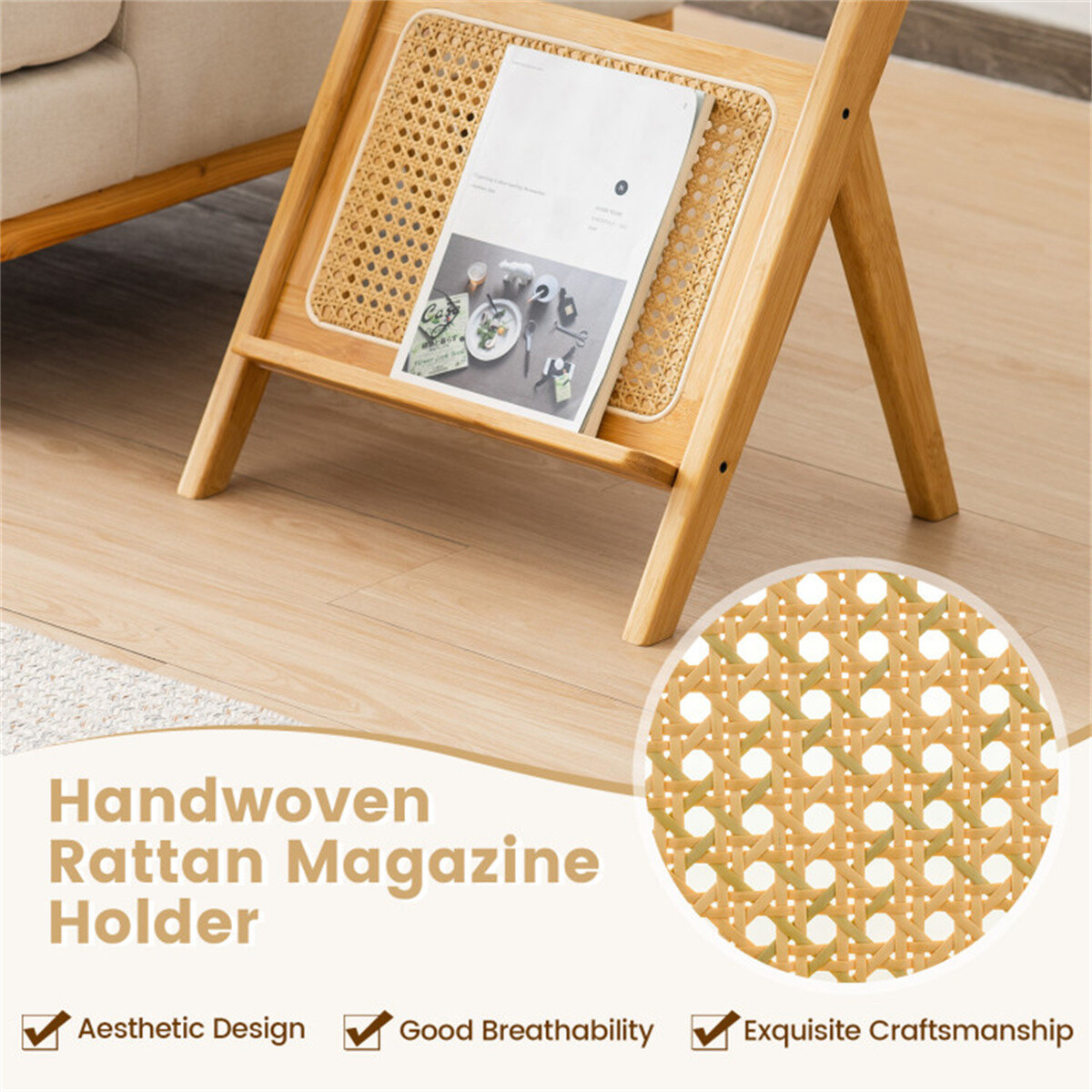Modern Bamboo Edge Table Natural