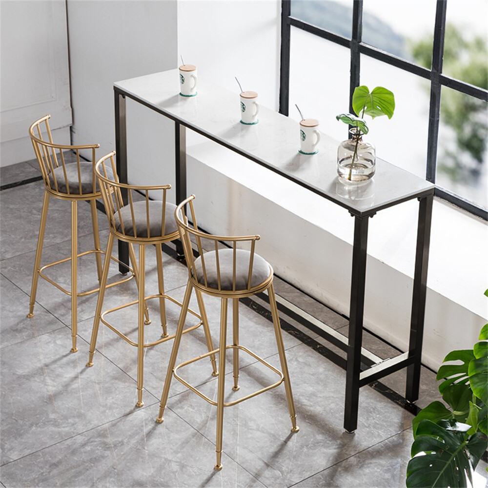 48″ Long Bar Table Easy Clean Breakfast Table Kitchen Counter Table Anti-scratch