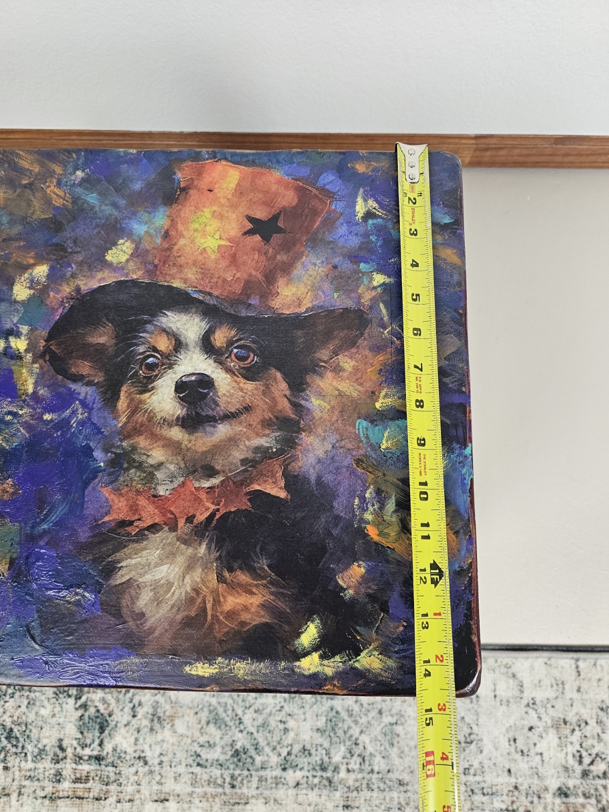 Original Mixed Media Halloween Chihuahua Table Hand Painted Accent Furniture