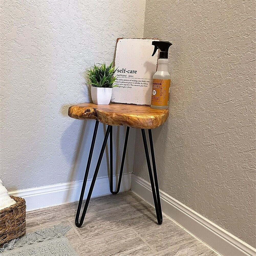 GREENAGE Cedar Roots Stool Natural Edge Coffee Table Side Table Nightstand 21″ H