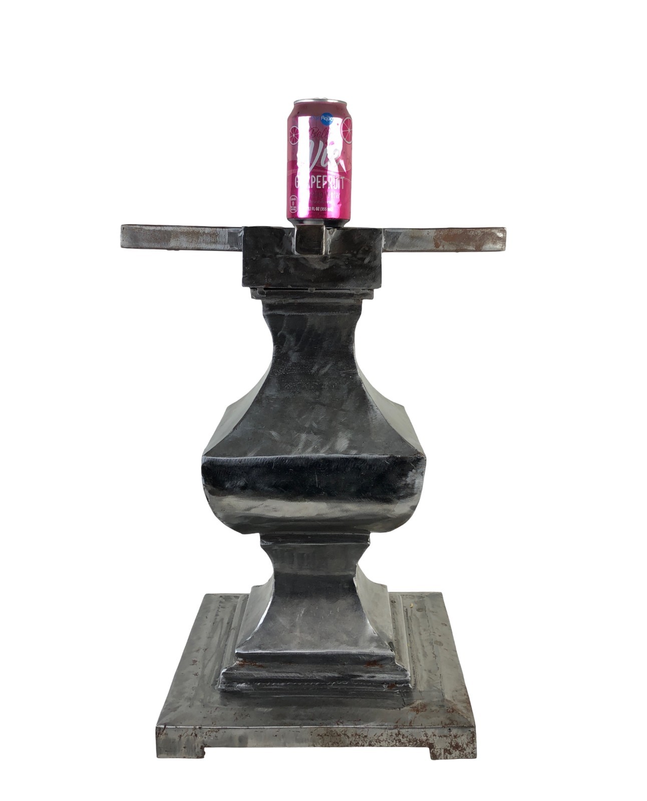 Metal Base Marble Top Pedestal Table Simple NO Top 20 x 20 x 20″