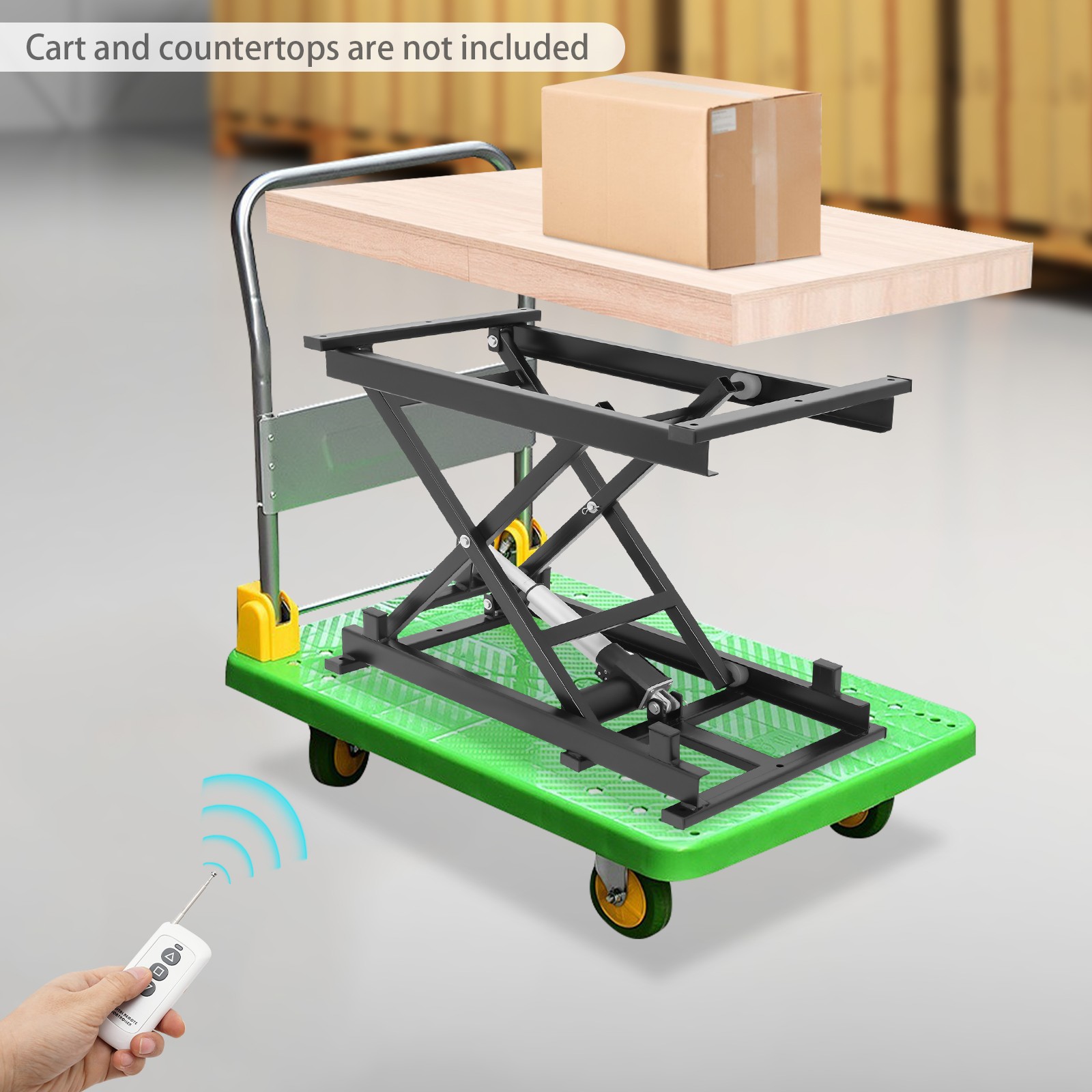 350LB Electric Scissor Lift Table with Remote Control Adjustable Height