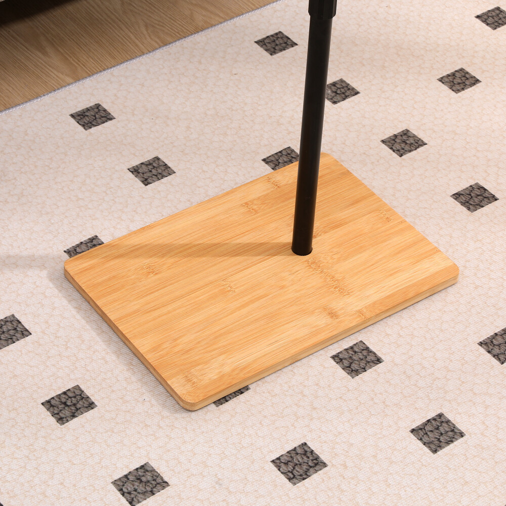 C-Shaped End Table for Couch Arm Side Table with 360° Rotating Height Adjustable