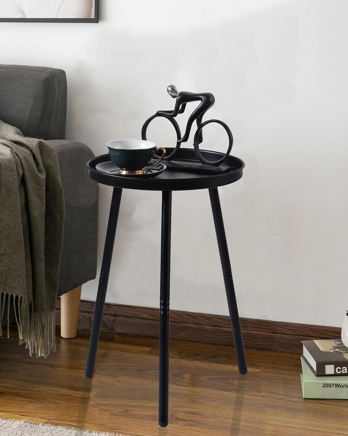 Side Table End Table Any Room Small Side Tables Small Spaces All Matte Black W/