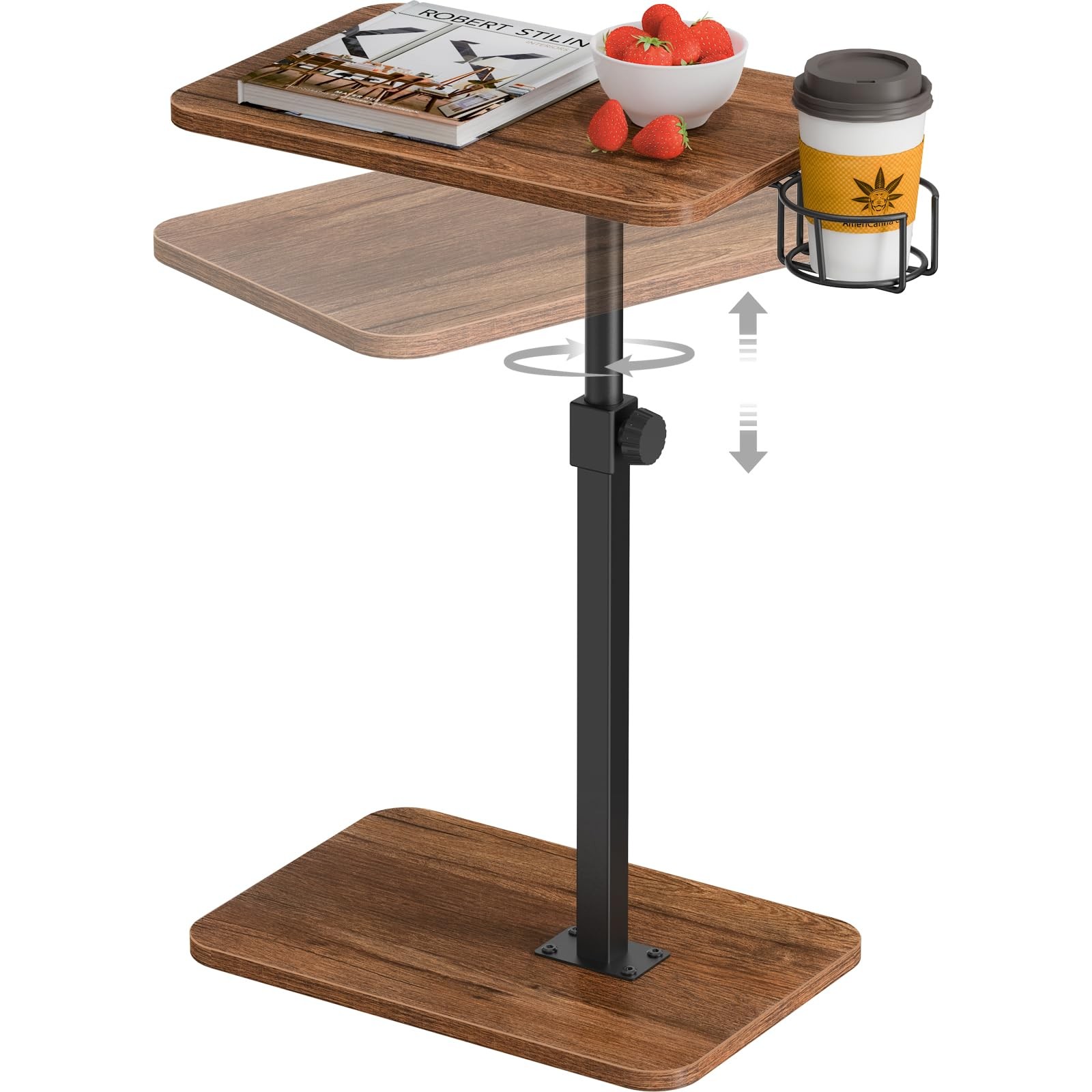 TV Tray Table 360° Swivel Height Adjustable TV Trays for Eating on CouchSofa …