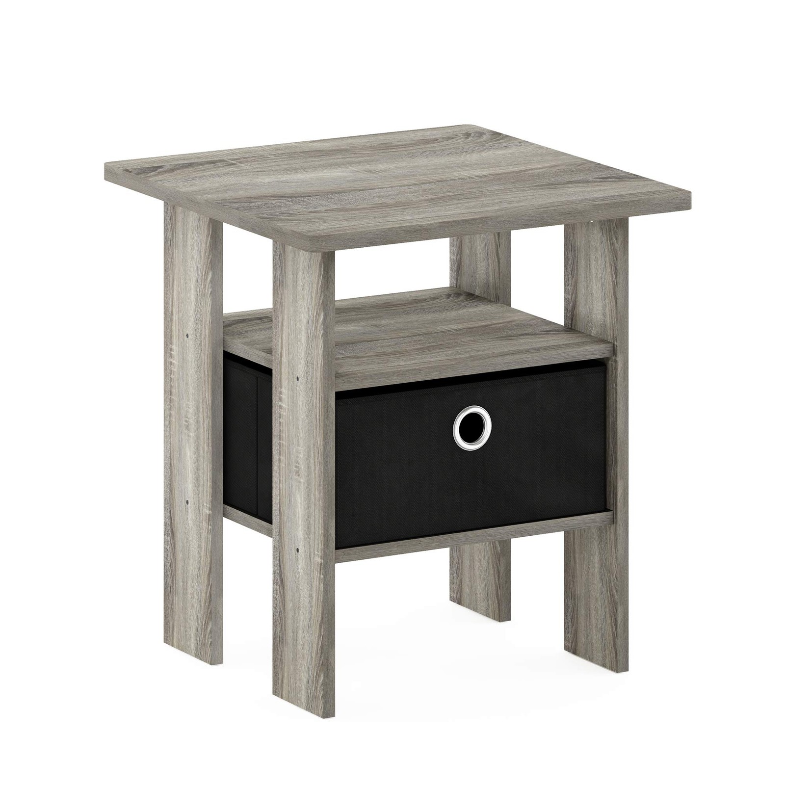 Furinno ANDREY Side Table, End Table, Night Stand with Open Shelves and Stora…