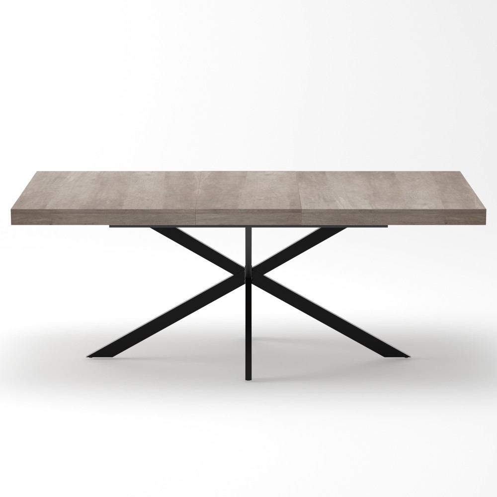 55.11″-70.86″Retro Rectangular Stretch Dining Table, Grey Carole Top