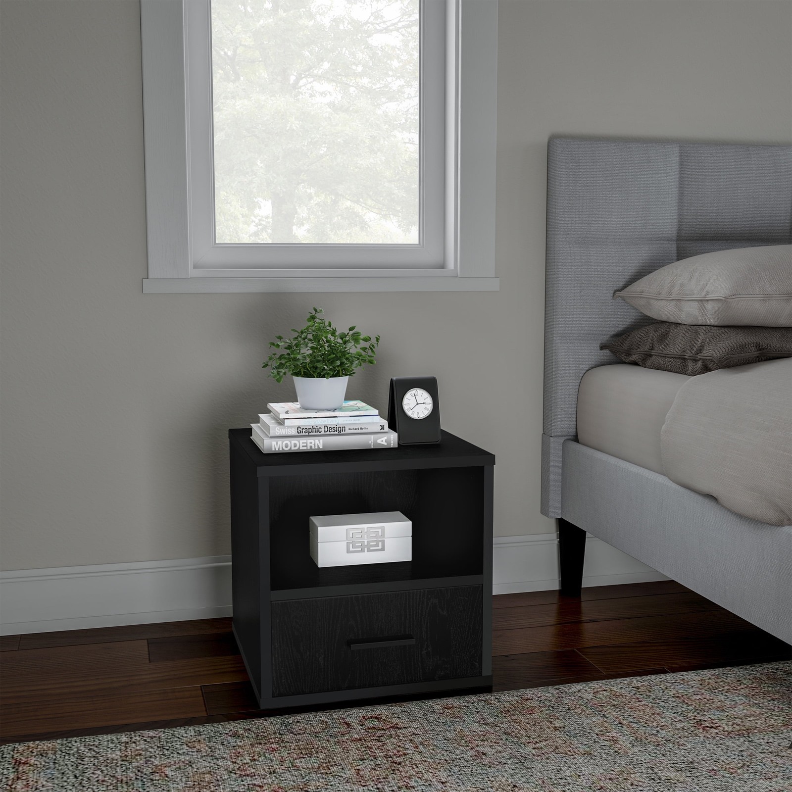 End Table Bedroom Living Room Office Black