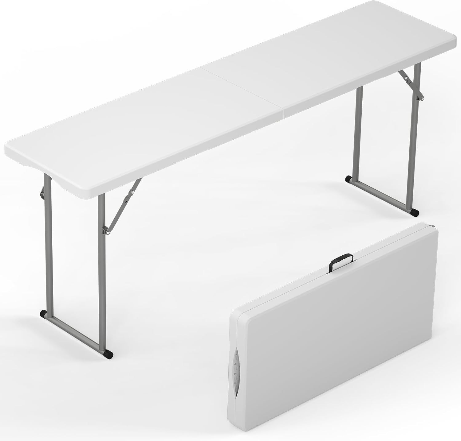 Elegant 6 FT Folding Table with Anti-Fold Safety Locks – Indoor/Outdoor Use