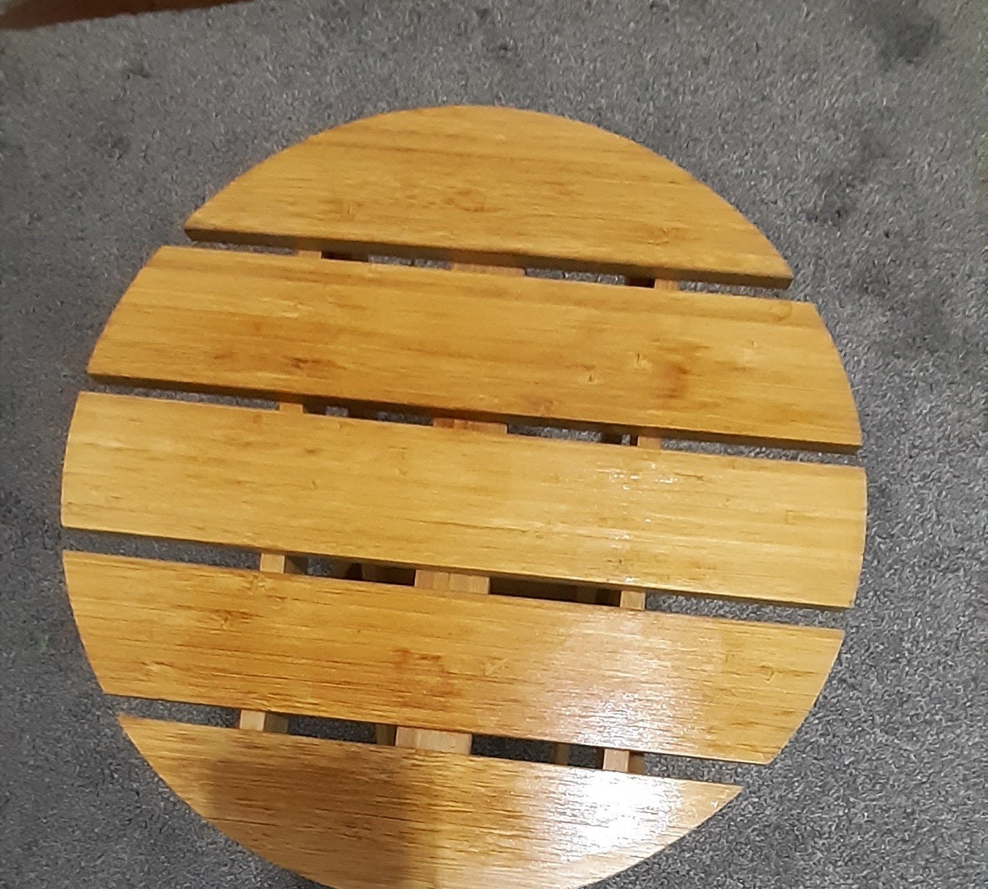 IKEA VILDAPEL Round Foldable Side Table, Brown Wood, 13.5in Indoor Living