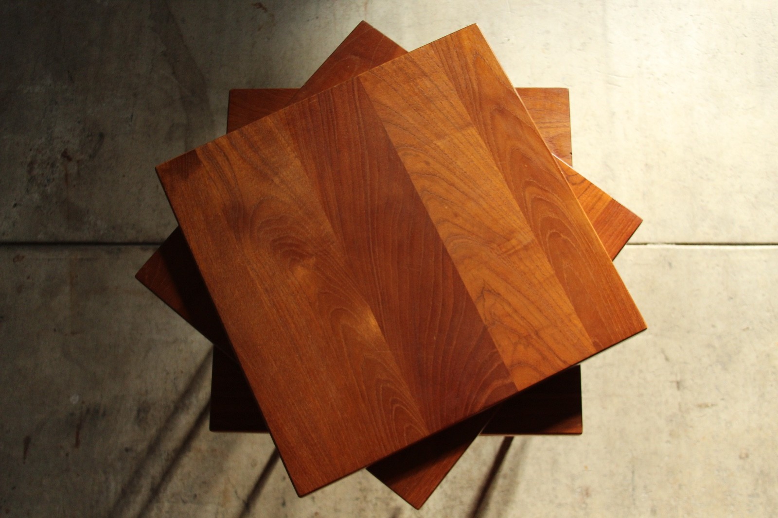 Peter Hvidt and Orla Molgaard Teak Stacking Tables, 1960s