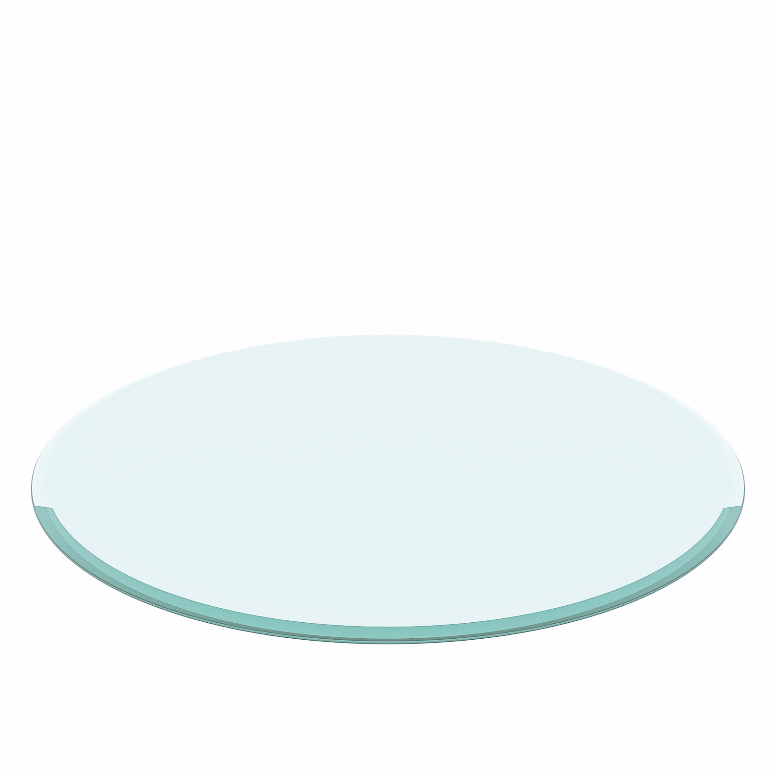 Round Tempered Glass Table Top 1/4” 1/2” 2/5″ Thick Round Beveled Polished