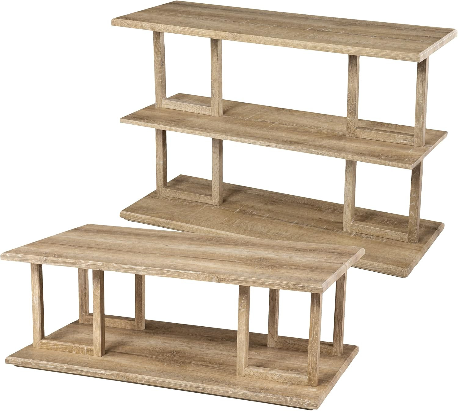 Markworth 42″ Natural Wood Geometric Console Table by