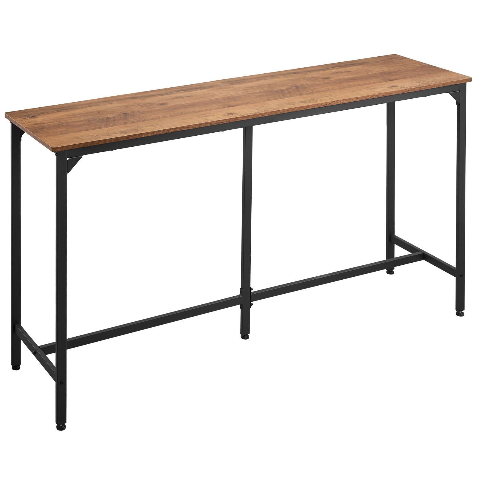 Bar Table, 1 Pc 53″ Kitchen Bar Table, Tall Dining Table w/ Rounded Edge, Rectan