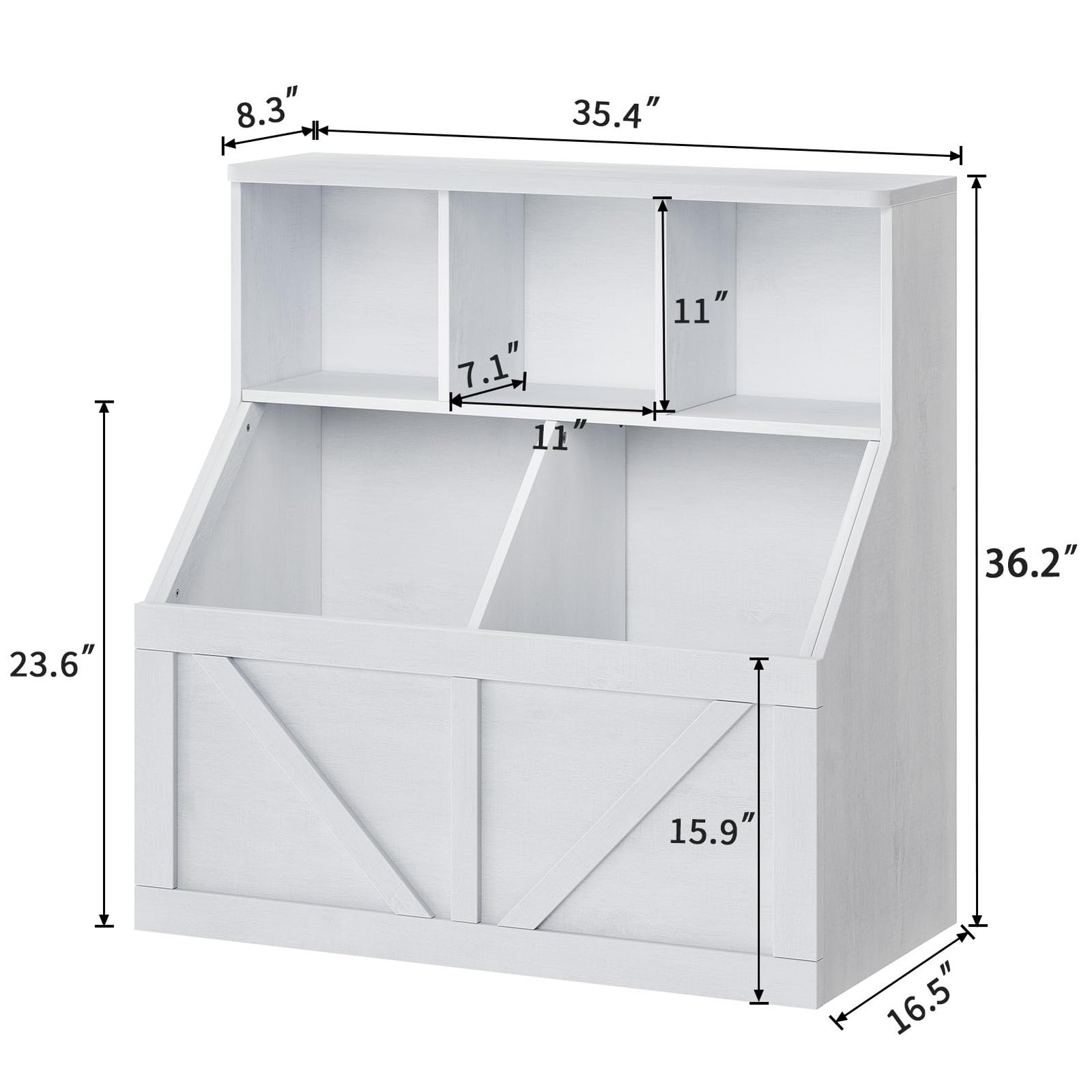 Kids Toy Storage Organizer Bookshelf and Toddlers for Rooms Playroom Bedroom