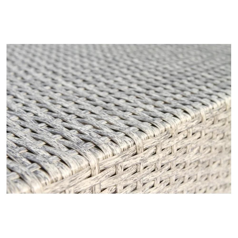 Living Source International 33″W Wicker Outdoor Coffee Table in Light Brown