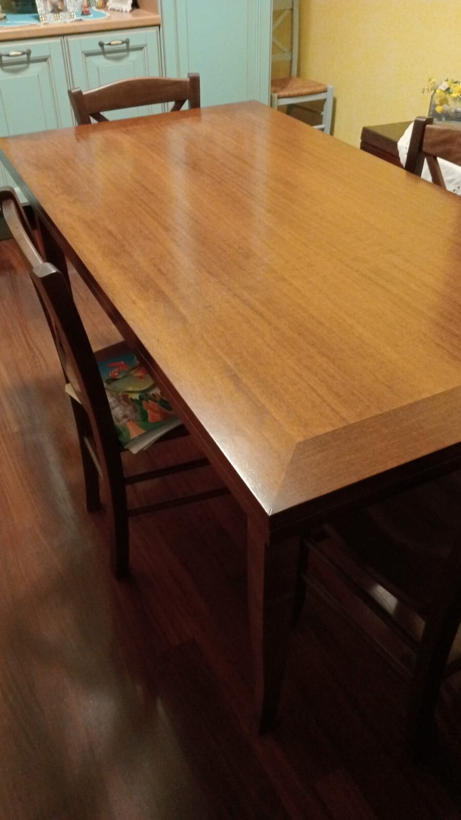 Extendable Rectangular Table Arte Povera Bassano Finish Sabre Legs