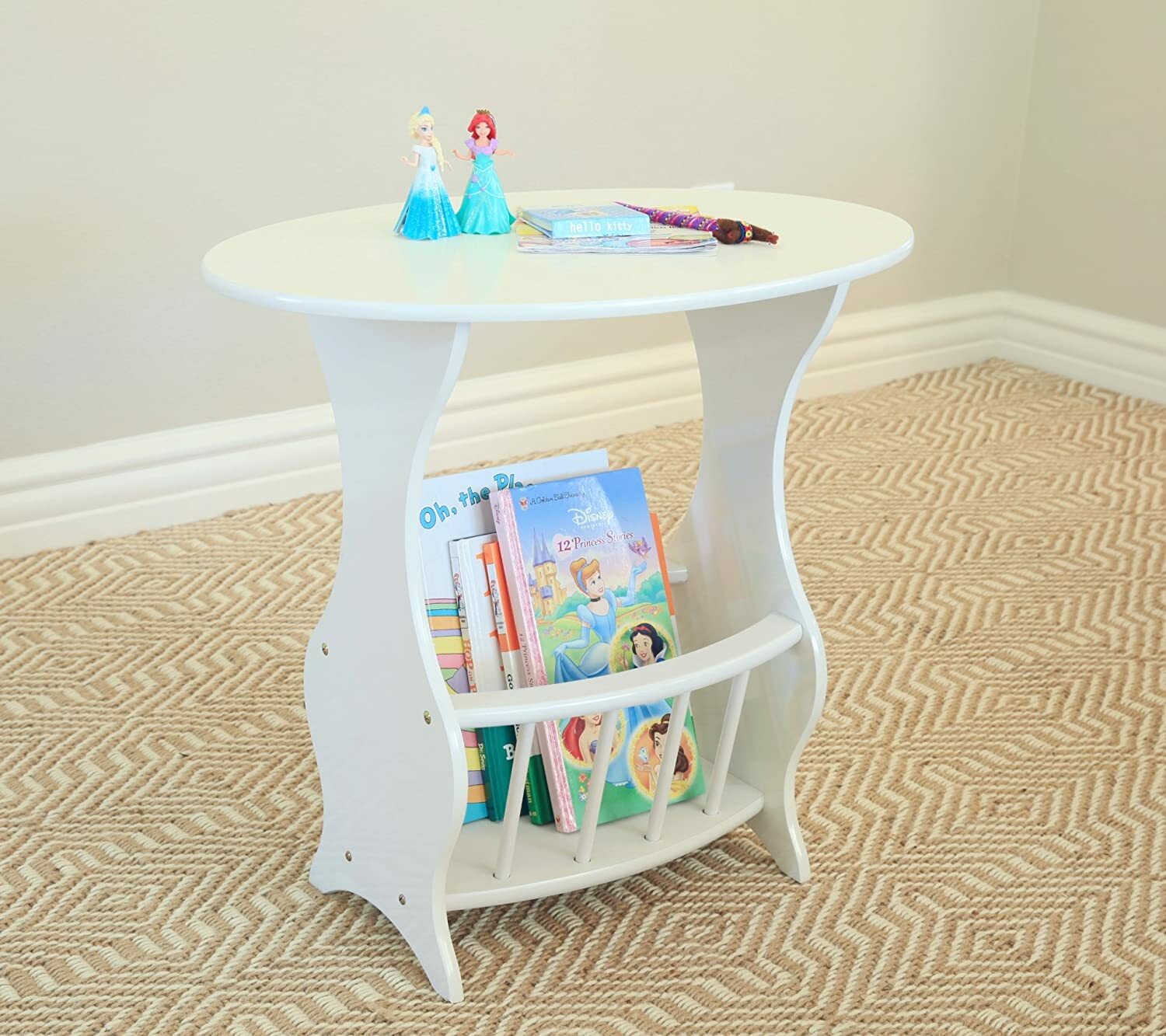 Kids Side End Table For Small Spaces Nursery Bedside Books Lamp Nightstand NEW
