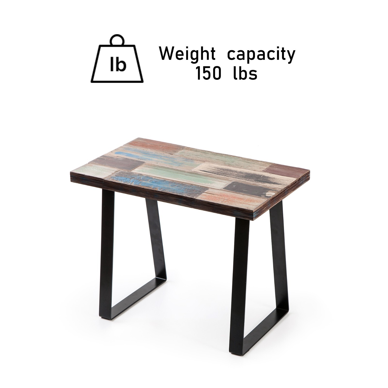 Greenage Side Table Reclaimed Wood Small Accent Coffee End Table Rectangular