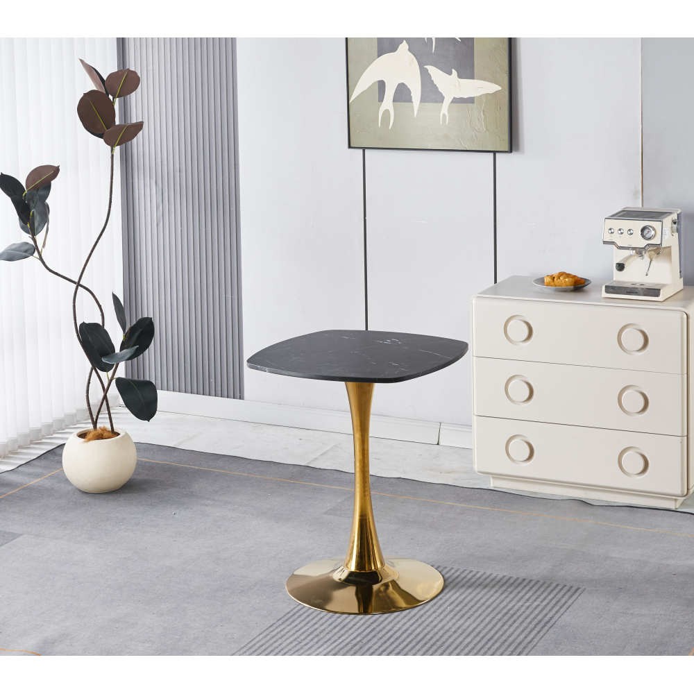 Square Tulip Dining Table for 2-3 Persons, 24 Inch Small Kitchen Table with Stur