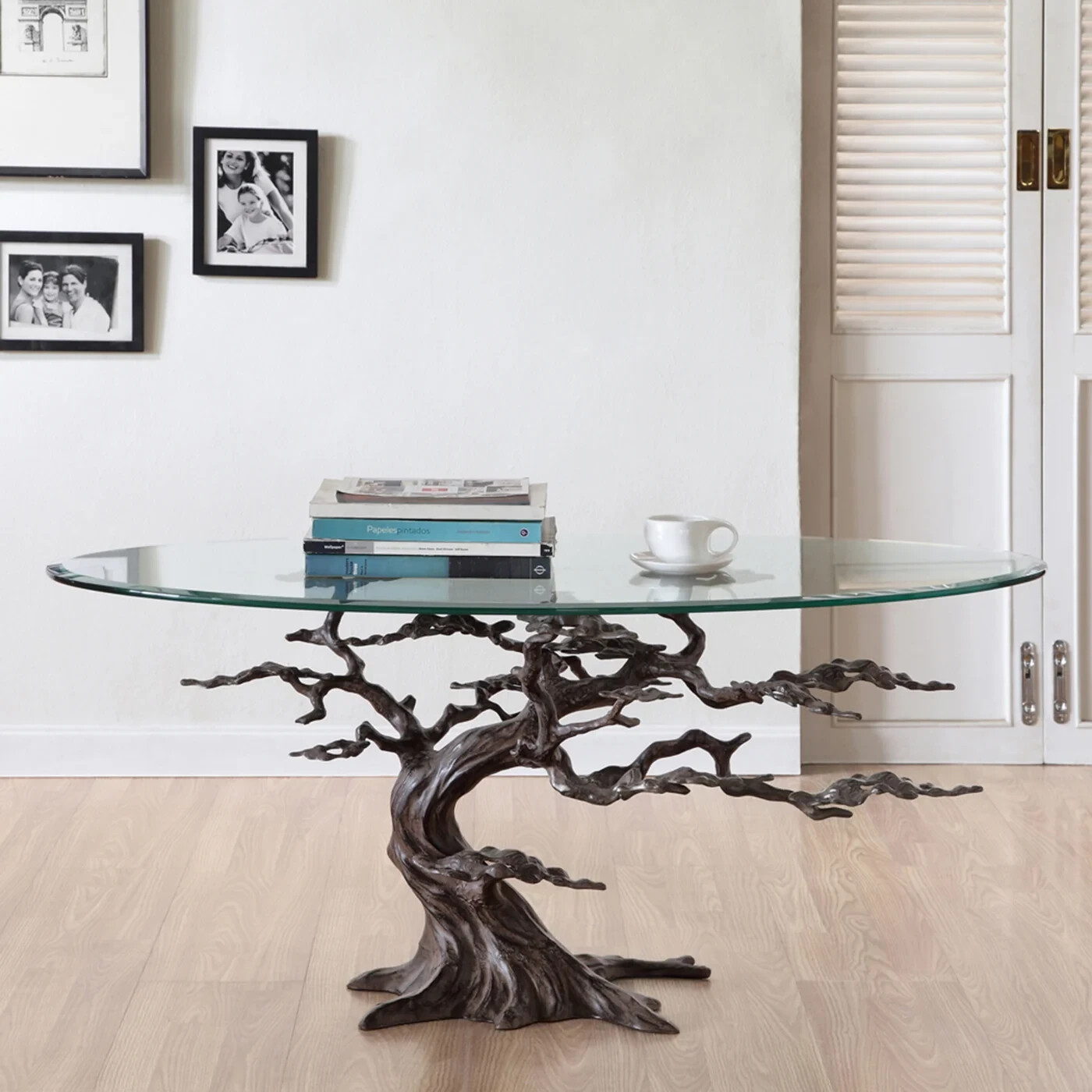 Cypress Tree Coffee Table Sculpture Rustic Nature Inspired ~ SPI Home 34116