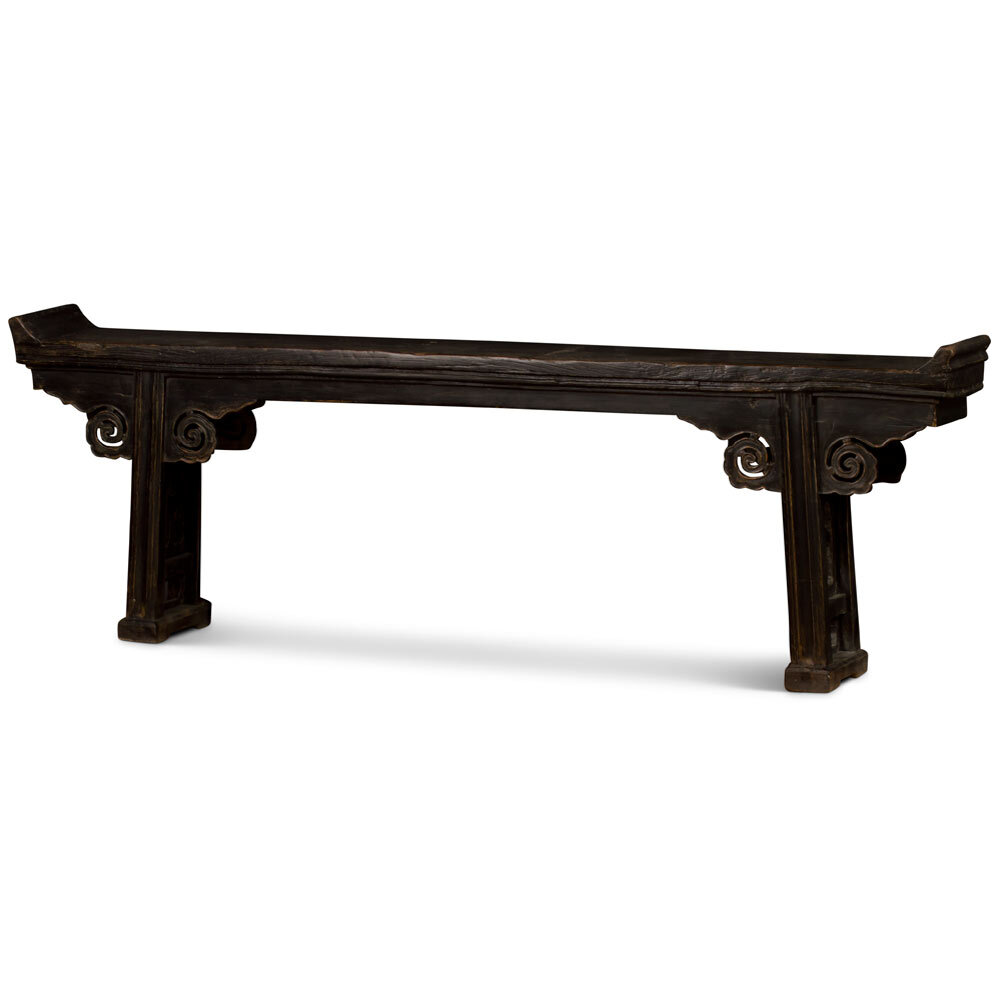 US SELLER – Distressed Grand Vintage Elmwood Peking Imperial Altar Table