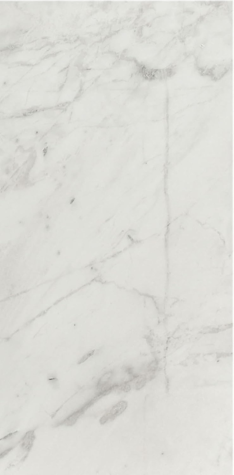 Art Deco White Marble End Table with Grey Veining – 18″ Square