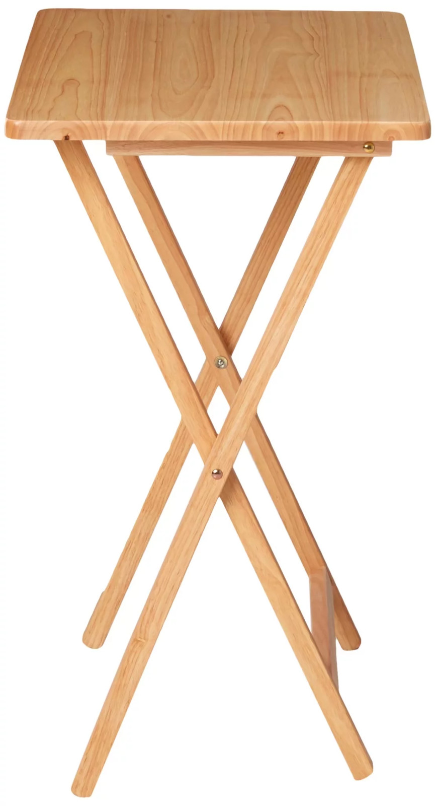 Rubberwood Folding TV Tray Table, Natural, 19″ X 14.5″ X 26″