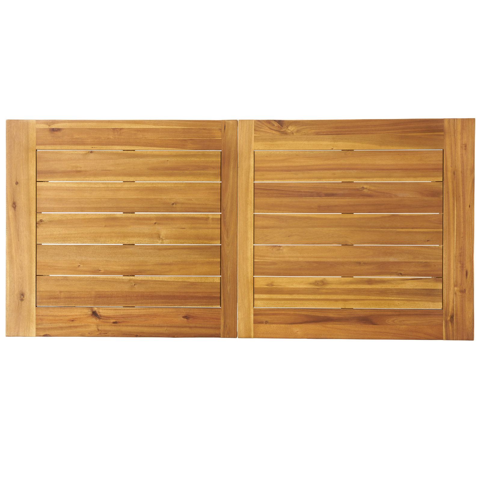 Indoor & Outdoor Modern Spanish Bay Acacia Wood Dining Table, Teak Finish