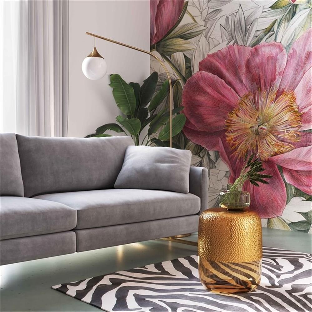 Maklaine 17″H Aluminum & Glass Side Table in Amber Tan/Gold Finish