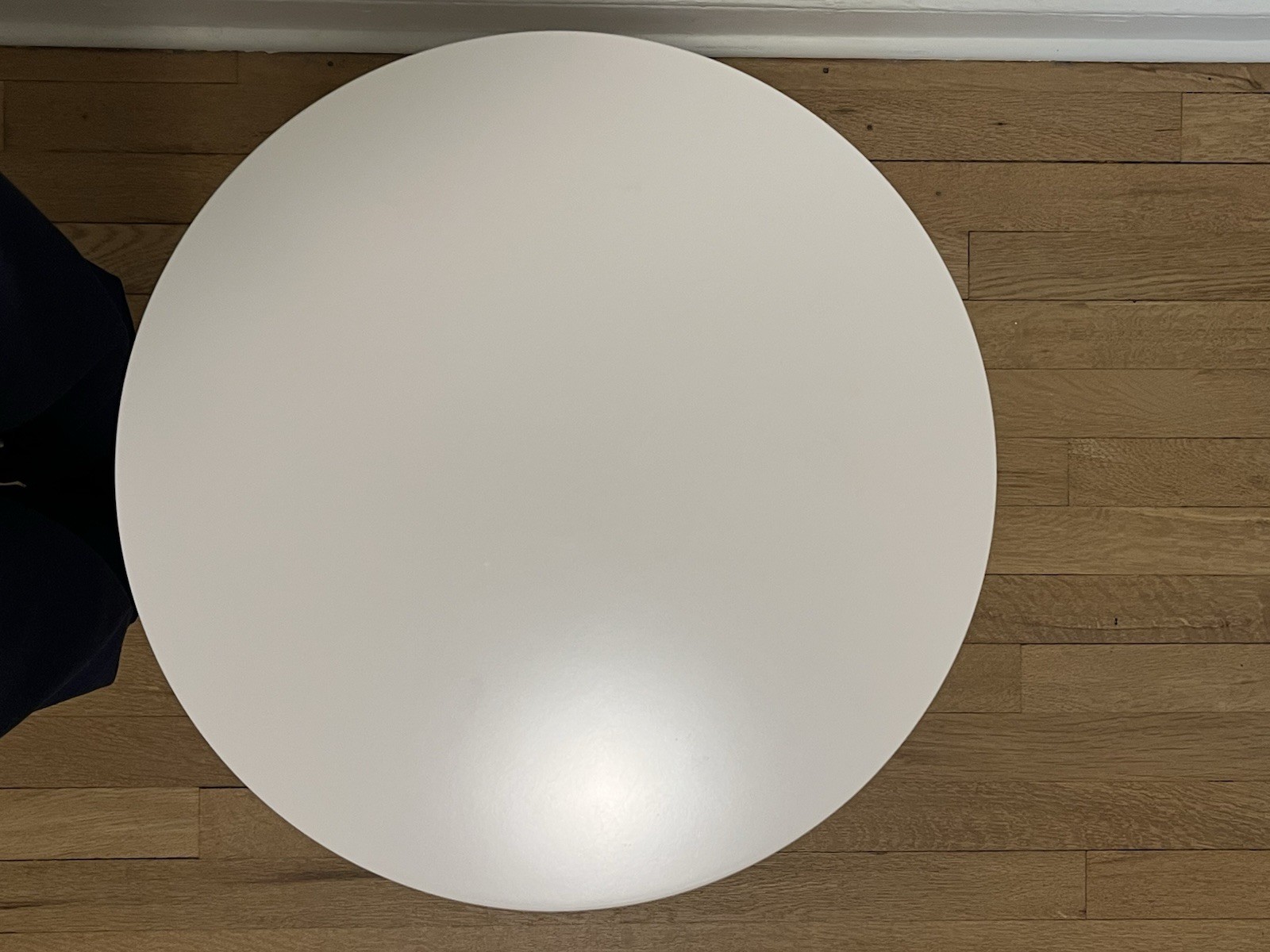 West Elm Marble Side Table Matte White Modern Minimalist