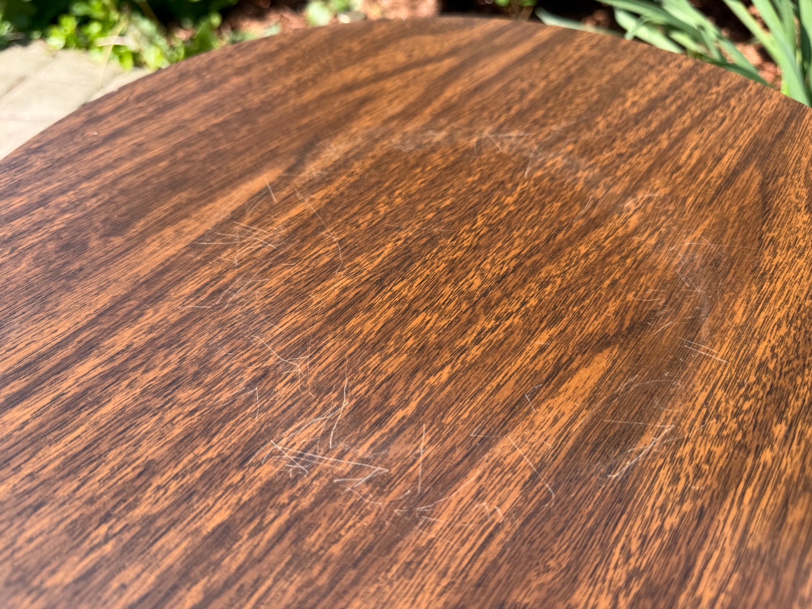 Mid Century Walnut Stacking Round Side Tables – Set of 3 Nesting Tables VTG