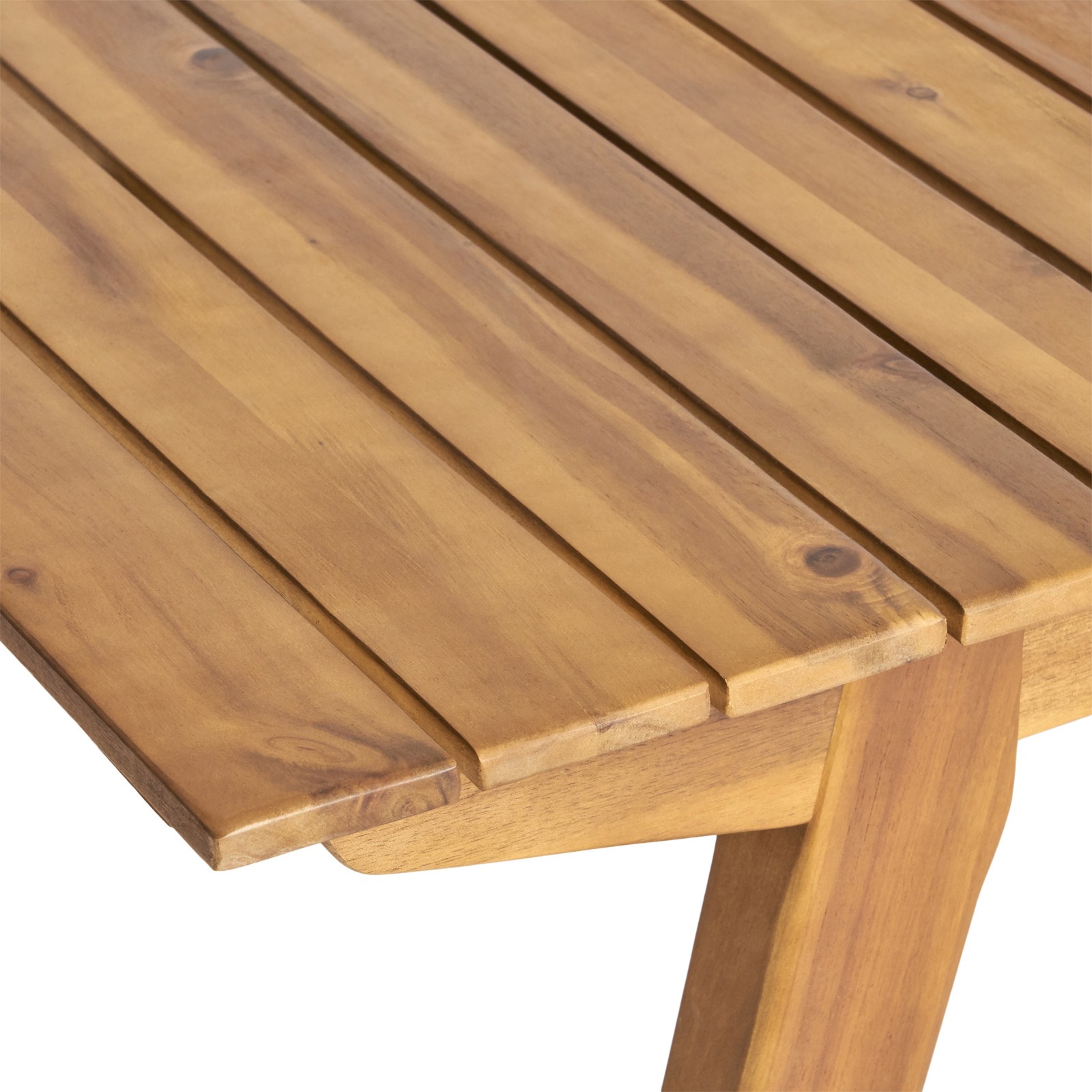 Acacia Wood Outdoor Dining Table 68.5″W x 37.5″D x 30″H