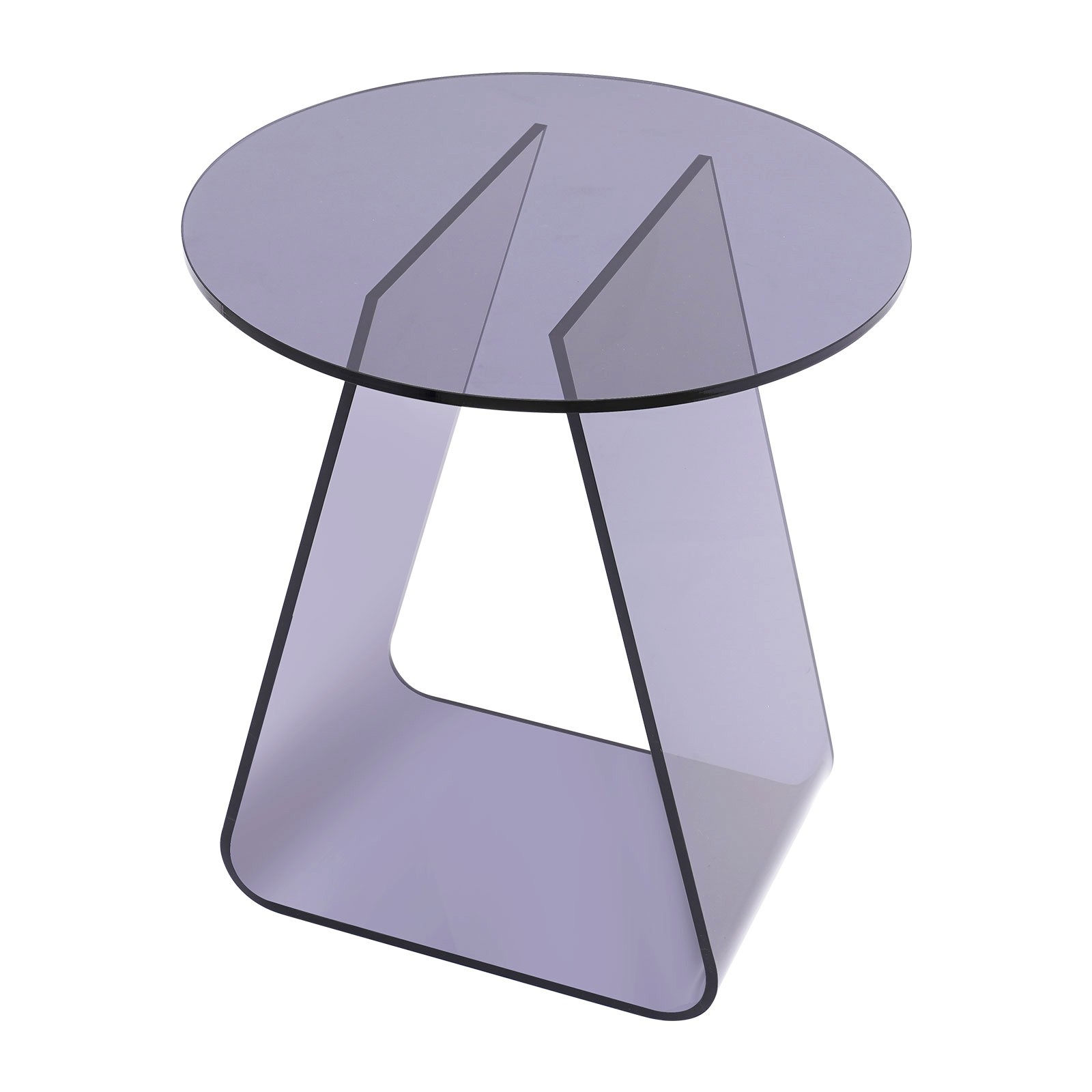 17.71in H Side Table Acrylic End Table Modern Nightstand Floorstand Coffee Desk