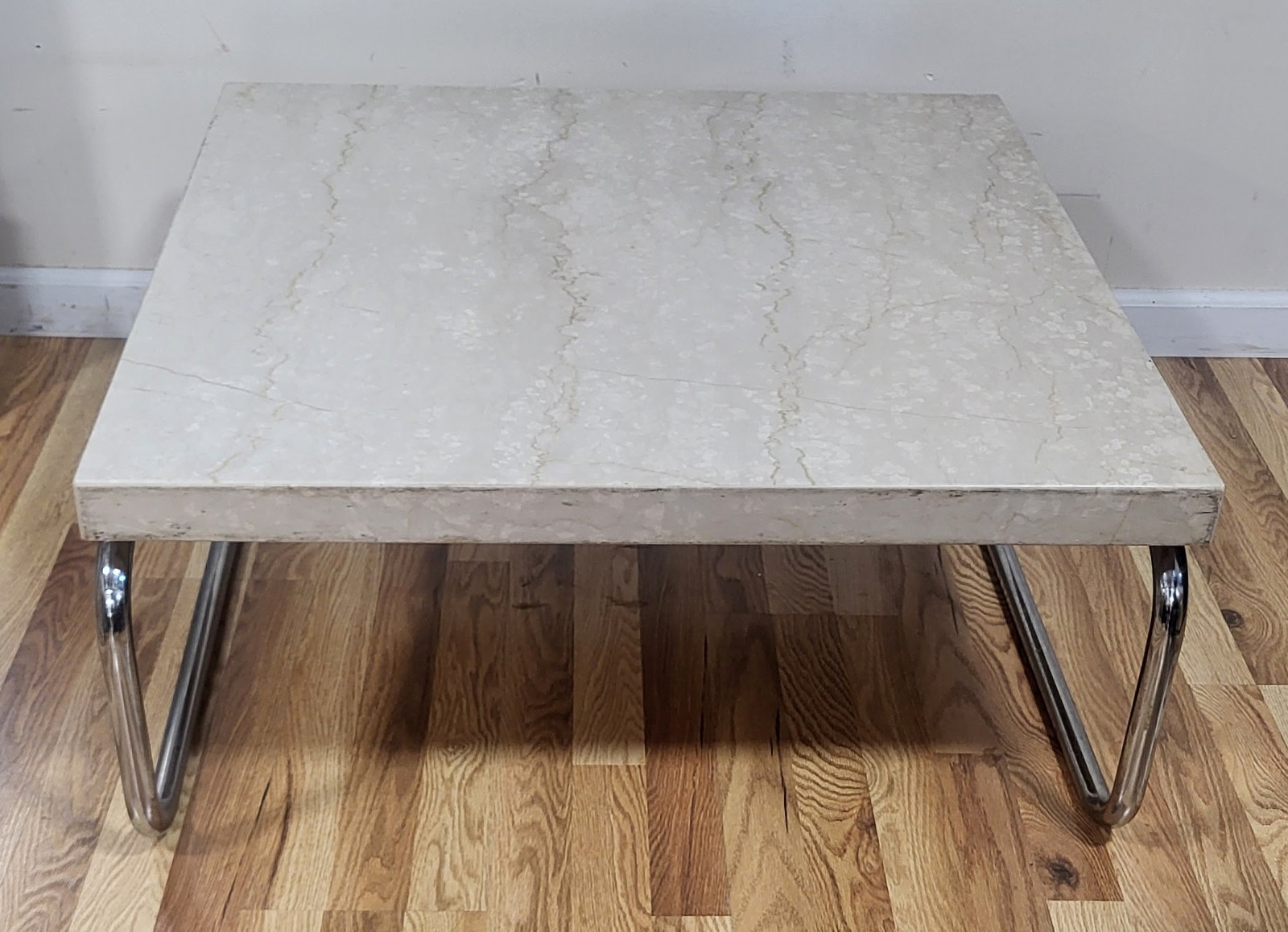 PAIR Vintage M McCARTHY Mid-Century MODERN Chrome & Marble CASSINA COFFEE TABLES