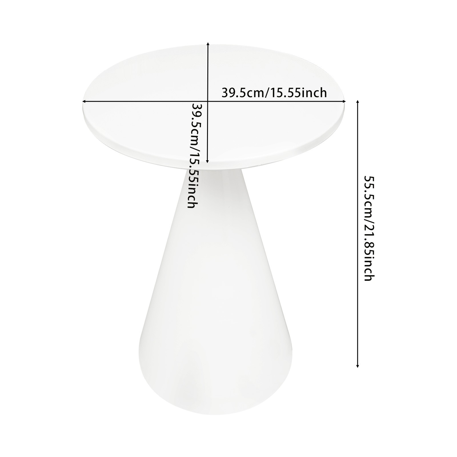 Living Room End Table White Modern Round Metal Coffee Table Home Decor Table