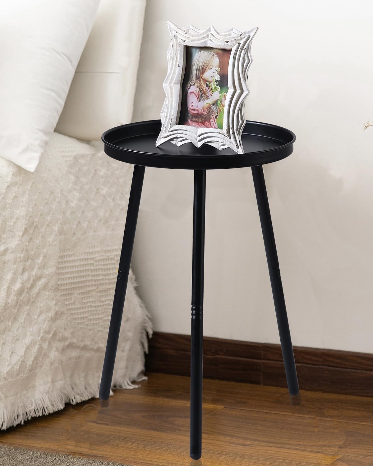 Side Table End Table Any Room Small Side Tables Small Spaces All Matte Black W/