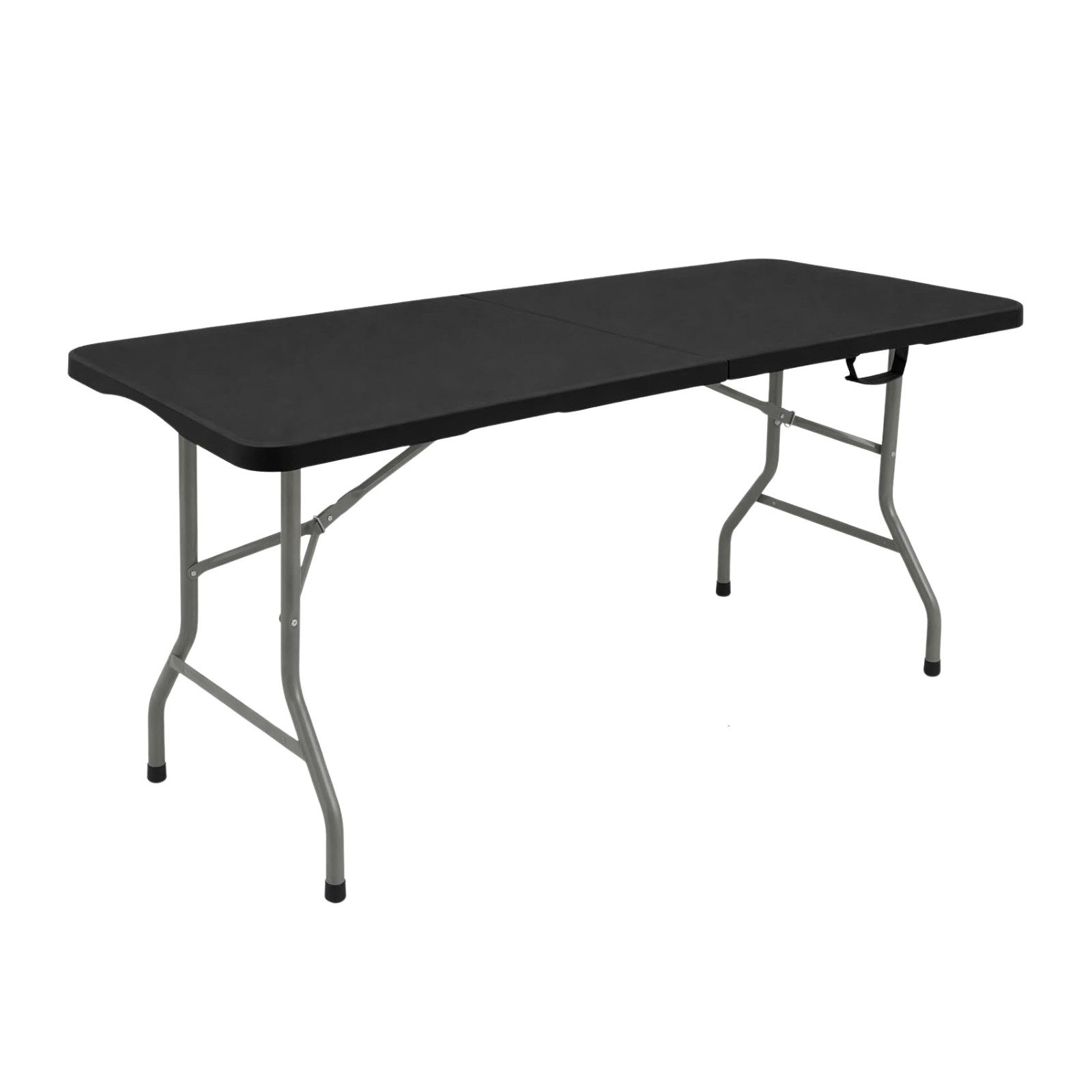 6Ft Plastic Folding Table – Ideal for Indoor/Outdoor Dining & Party Use Black
