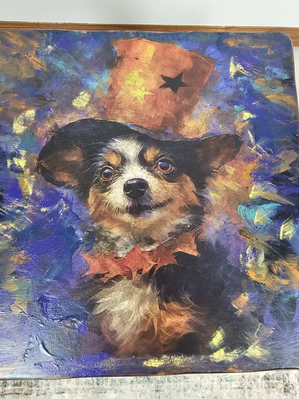 Original Mixed Media Halloween Chihuahua Table Hand Painted Accent Furniture