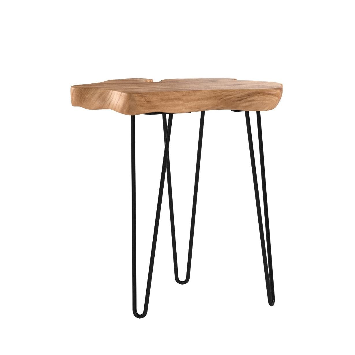 Live Edge Cedar End Table, Unique Desktop Side Table, Natural Clear Finish, 1…