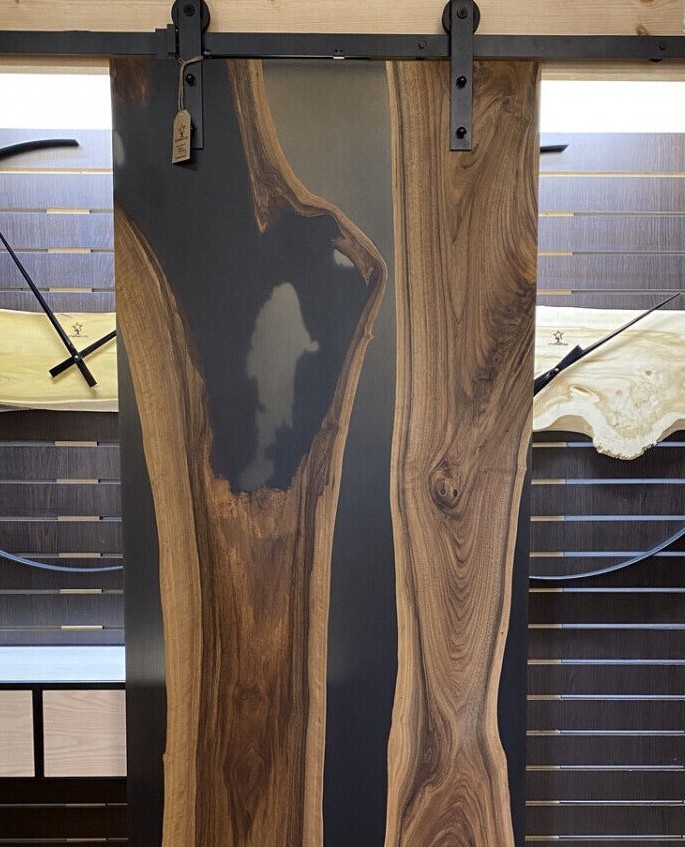 Epoxy Door ,Wood Hanging Door Epoxy Resin Sliding Door Outdoor Door Home Decor