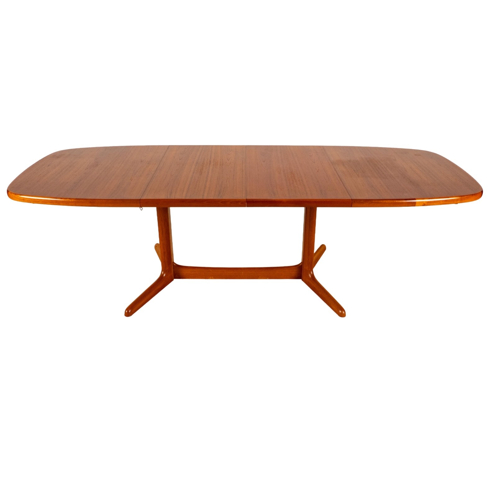 Rasmus Danish Modern Teak Extension Dining Table 2 Leaves Denmark MCM 98.5″