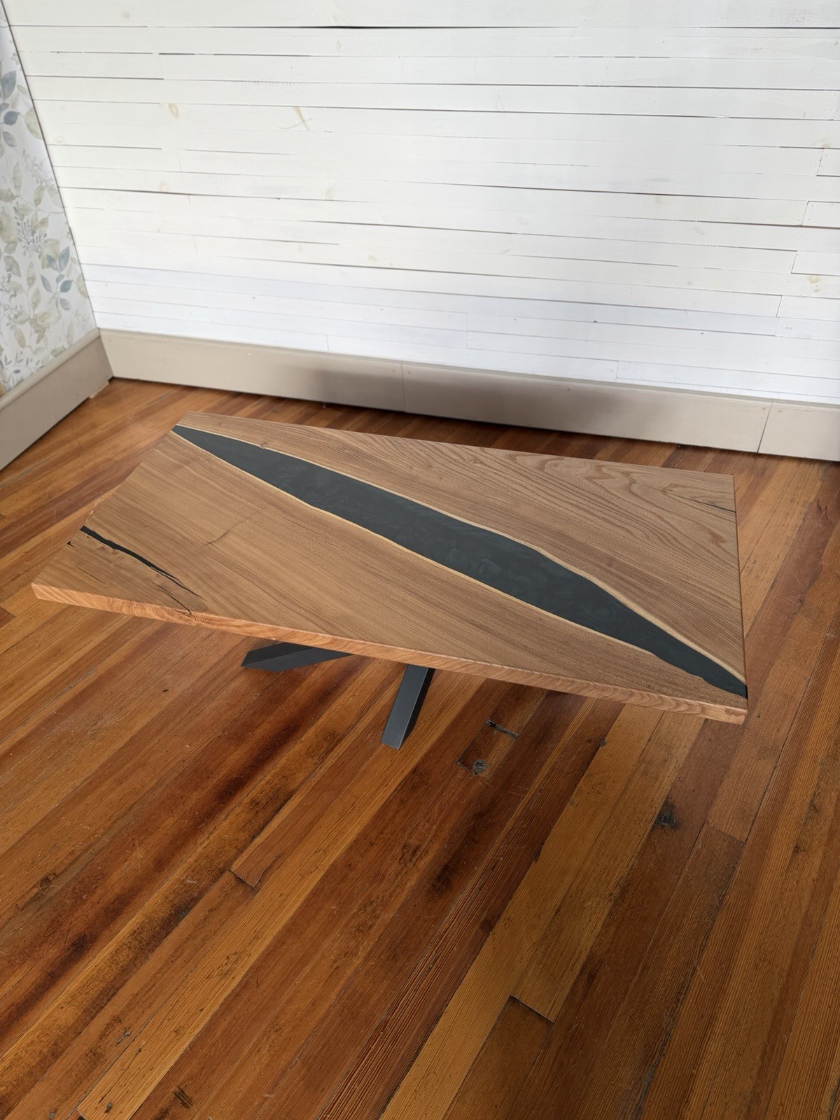 Forest Green Epoxy Elm Coffee Table Epoxy Resin Table Hand Made