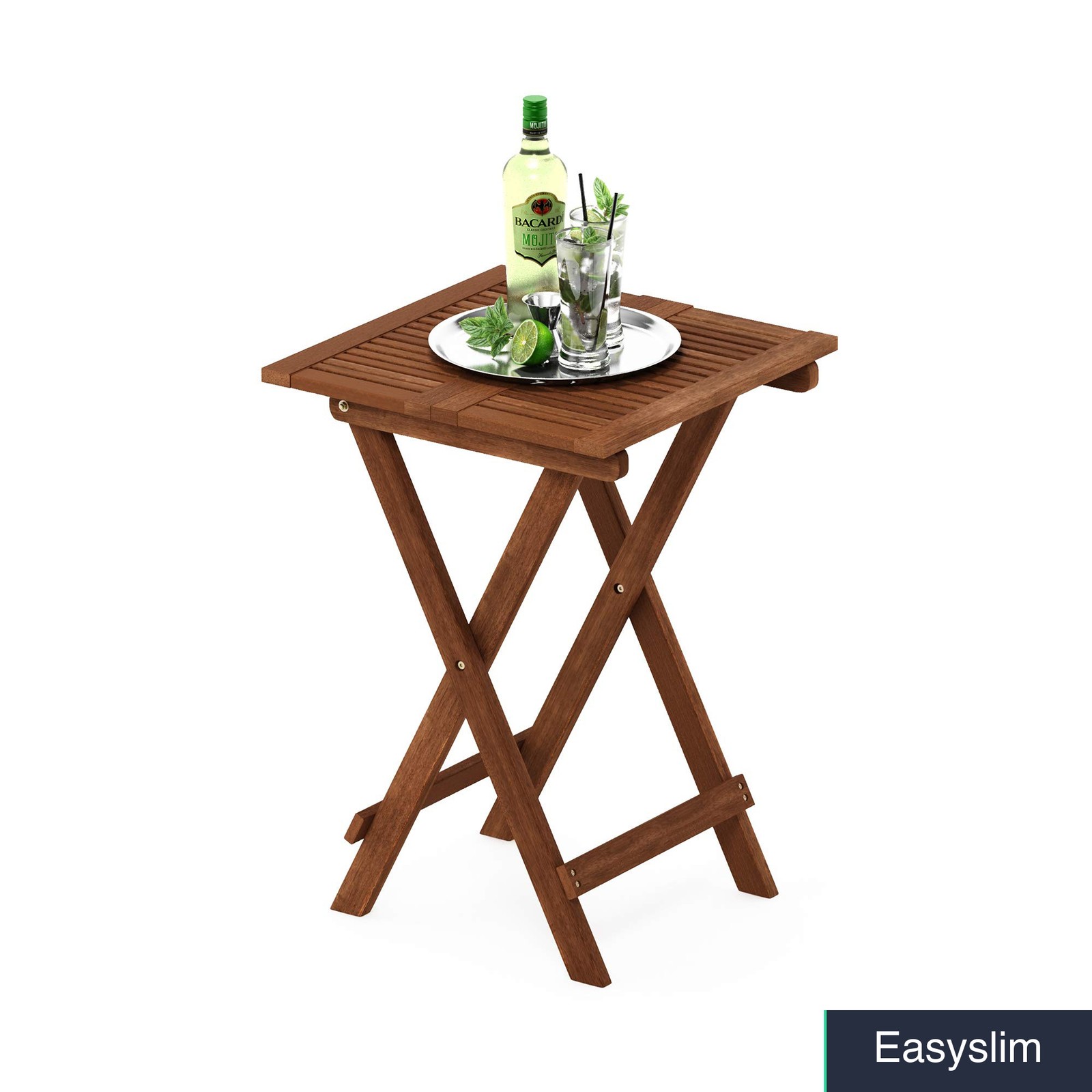 Outdoor Folding Table Red Meranti Hardwood Teak Oil 20.1×28.5 Inch