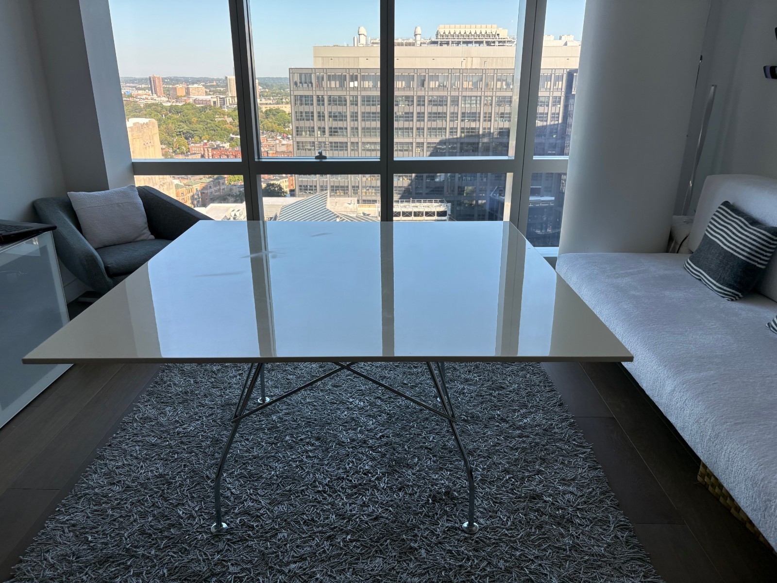 Authentic Kartell Square Glossy Table by A. Citterio