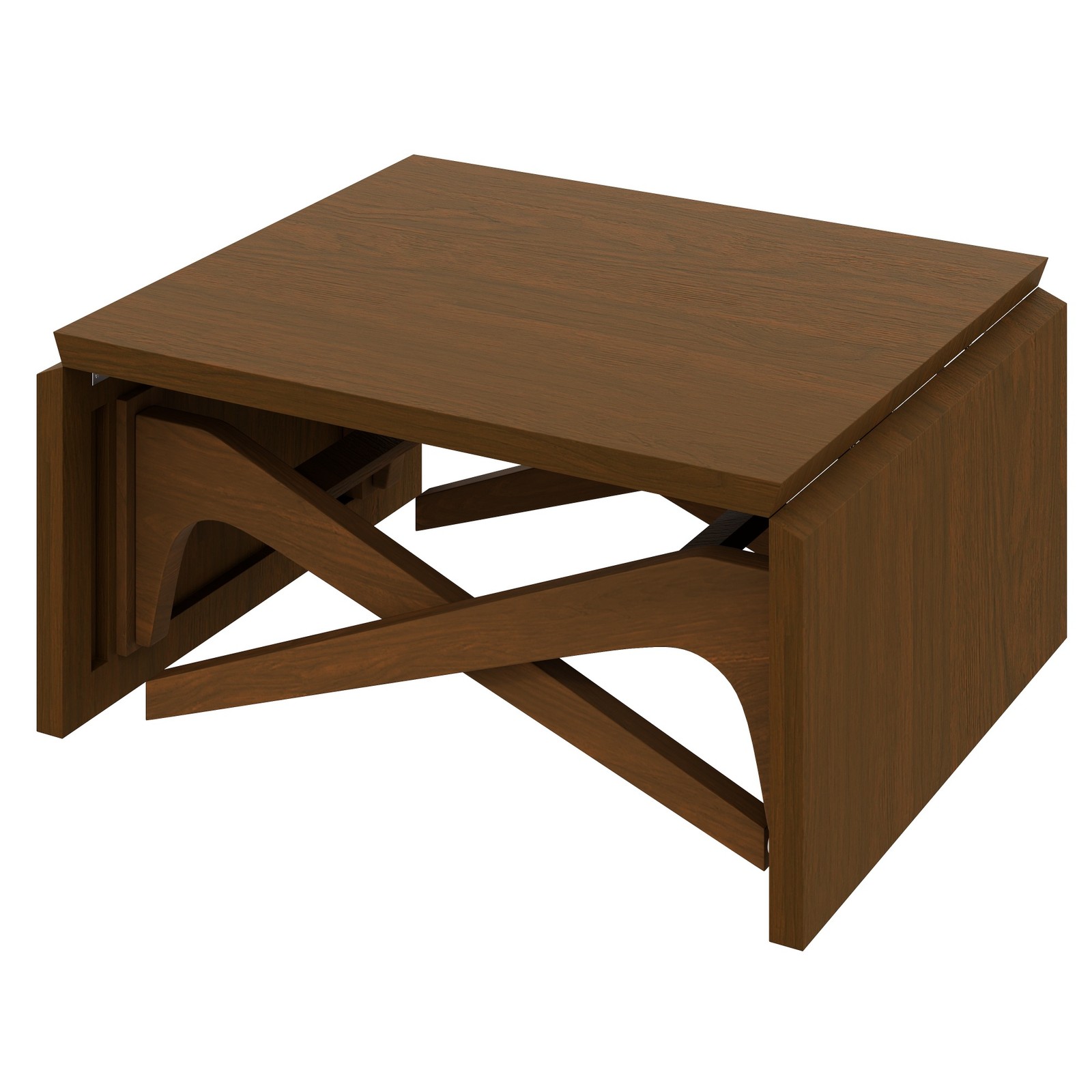 Transformer Coffee Table 2 in 1 Table Expandable Dining Table Natural Wood